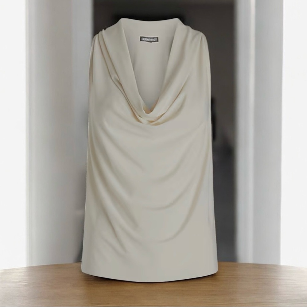 Express Cream Cowl Neck Blouse